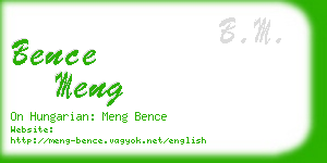 bence meng business card